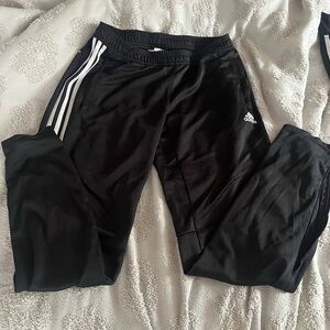 Adidas Men’s  Black Joggers with White Stripes